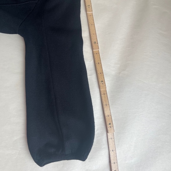 BCBG Maxazria Open Sweater Women Black 100% Merino Wool Belted Kimono Cardigan S - Picture 9 of 11